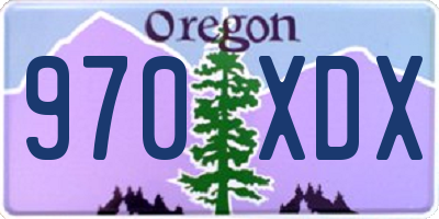 OR license plate 970XDX