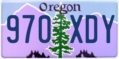 OR license plate 970XDY