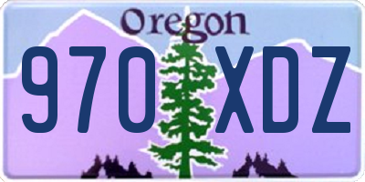 OR license plate 970XDZ