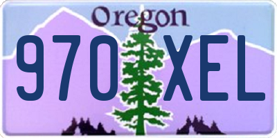 OR license plate 970XEL