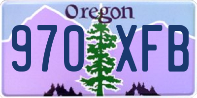 OR license plate 970XFB