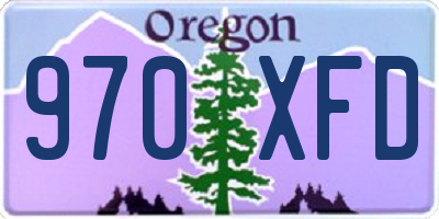 OR license plate 970XFD