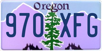 OR license plate 970XFG