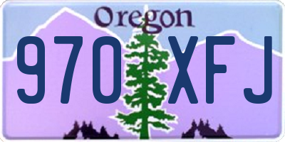 OR license plate 970XFJ