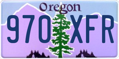 OR license plate 970XFR