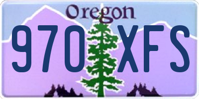 OR license plate 970XFS