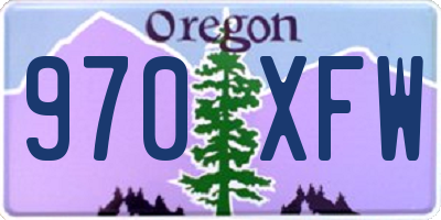 OR license plate 970XFW