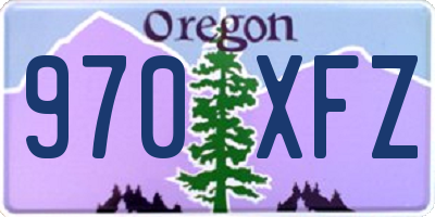 OR license plate 970XFZ