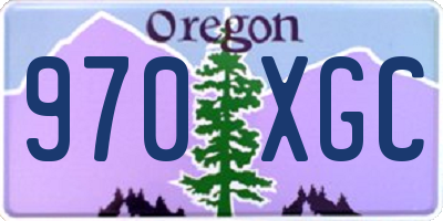 OR license plate 970XGC