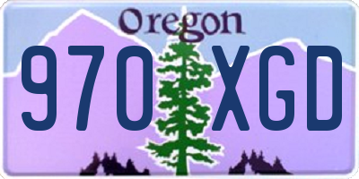 OR license plate 970XGD