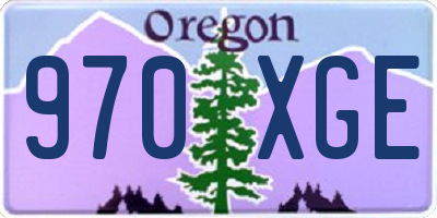 OR license plate 970XGE