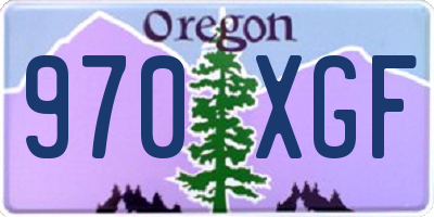 OR license plate 970XGF