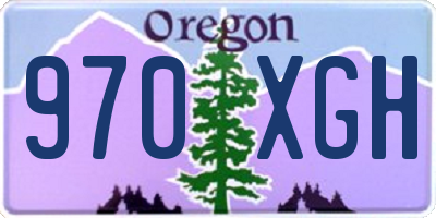 OR license plate 970XGH