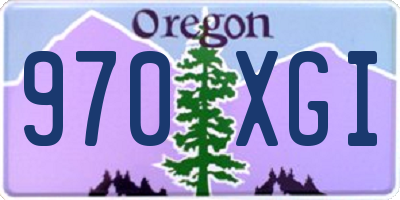 OR license plate 970XGI