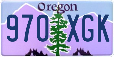 OR license plate 970XGK