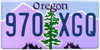 OR license plate 970XGQ