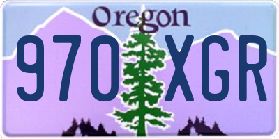 OR license plate 970XGR