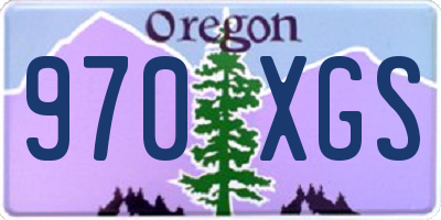 OR license plate 970XGS