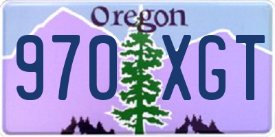 OR license plate 970XGT