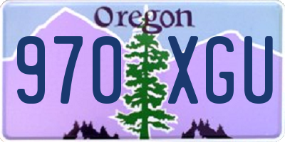 OR license plate 970XGU