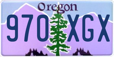 OR license plate 970XGX