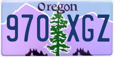 OR license plate 970XGZ