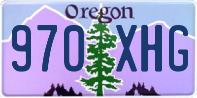 OR license plate 970XHG