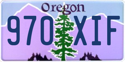 OR license plate 970XIF
