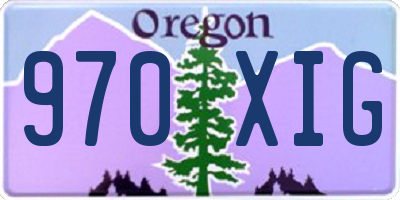 OR license plate 970XIG