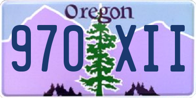 OR license plate 970XII