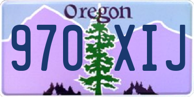 OR license plate 970XIJ