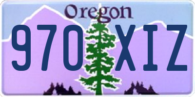 OR license plate 970XIZ