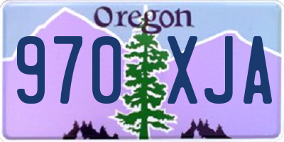 OR license plate 970XJA