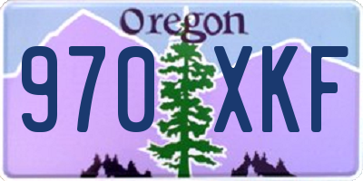 OR license plate 970XKF