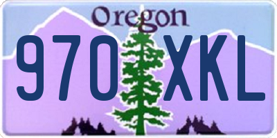 OR license plate 970XKL