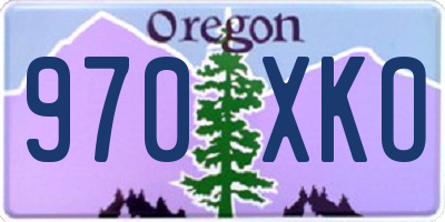 OR license plate 970XKO