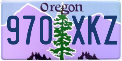 OR license plate 970XKZ