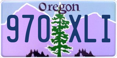 OR license plate 970XLI