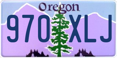 OR license plate 970XLJ