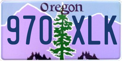 OR license plate 970XLK