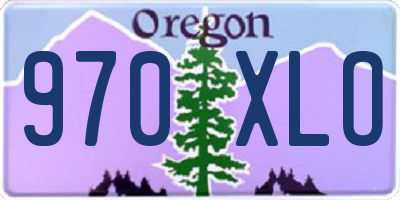 OR license plate 970XLO