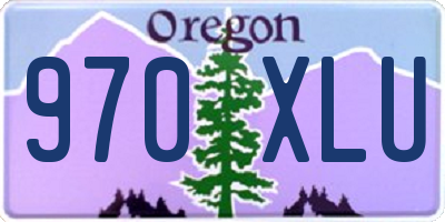 OR license plate 970XLU