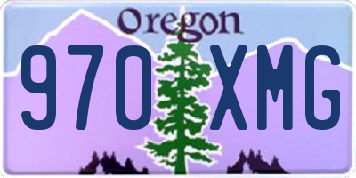 OR license plate 970XMG