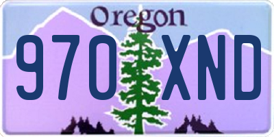 OR license plate 970XND