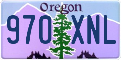 OR license plate 970XNL