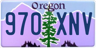 OR license plate 970XNV