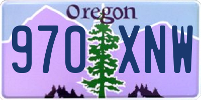 OR license plate 970XNW
