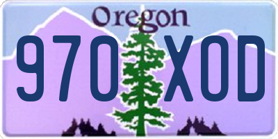 OR license plate 970XOD