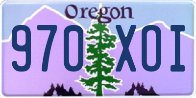 OR license plate 970XOI