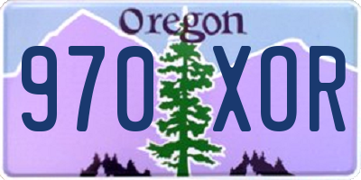OR license plate 970XOR